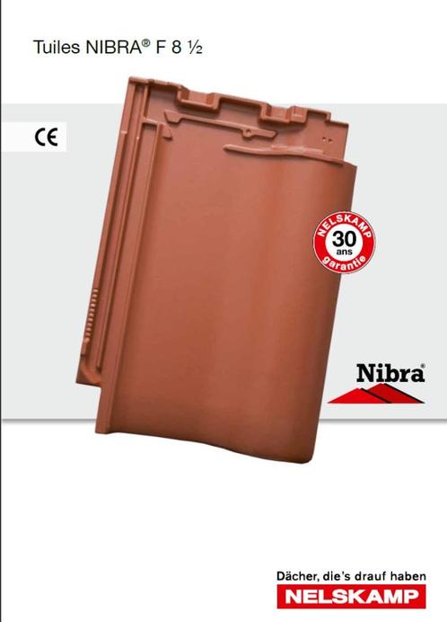 Tuiles NELSKAMP NIBRA - F 8 1/2 - couleur ROUGE ENGOBE, Doe-het-zelf en Bouw, Dakpannen en Dakbedekking, Nieuw, Dakpannen, Overige materialen