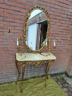 Koper console met spiegel en twee verlichting goed staat