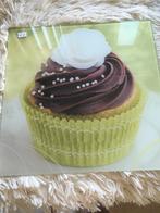 glazen wanddecoratie "cupcake", Ophalen of Verzenden, Zo goed als nieuw