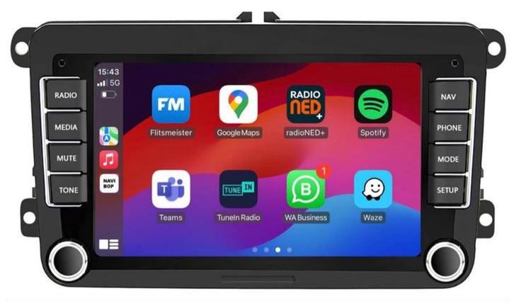 Autoradio - Carplay & Android - VW - Seat - Skoda, Auto diversen, Autoradio's, Nieuw, Ophalen of Verzenden