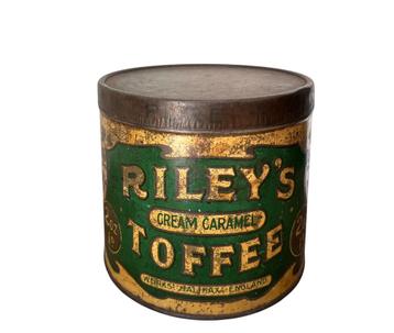 Vintage Toffee blik , Riley’s toffee England beschikbaar voor biedingen
