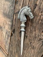 Vintage tinnen briefopener met paardenhoofd (95% tin), Ophalen of Verzenden