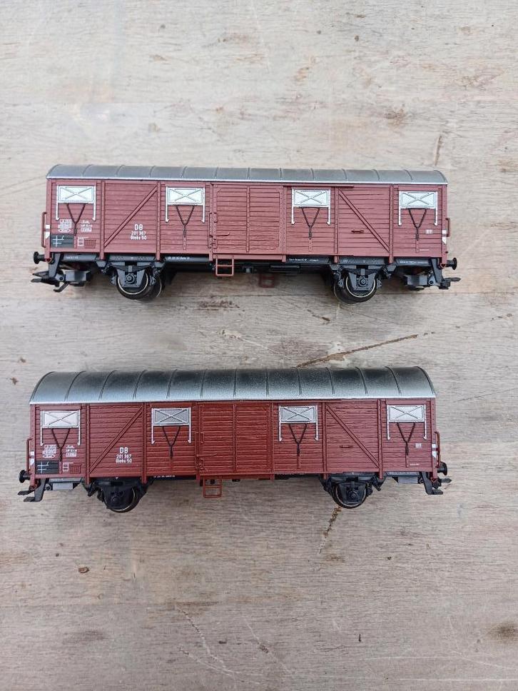 Marklin 2 goederwagons, Hobby en Vrije tijd, Modeltreinen | H0, Zo goed als nieuw, Wagon, Wisselstroom, Märklin, Ophalen of Verzenden