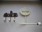 LANDELIJKE TOILETPAPIER HOUDER EN  KEUKENHANDDOEKEN HANGER, Huis en Inrichting, Ophalen of Verzenden, Zo goed als nieuw