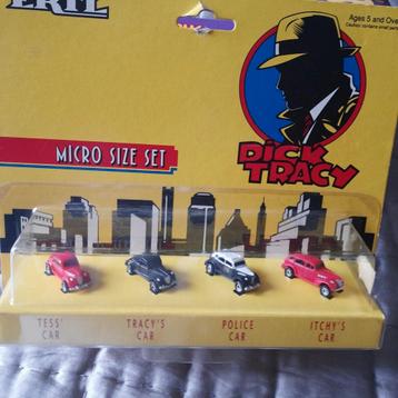DICK TRACY movie hero set 4 MICRO CARS. *MIB* beschikbaar voor biedingen