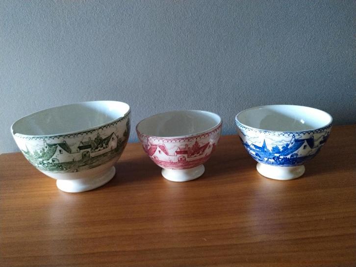 3 BOCH kommen "Ferme", Antiek en Kunst, Antiek | Keramiek en Aardewerk, Ophalen of Verzenden