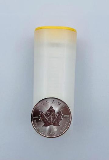 Tube zilver munten Maple Leaf 25 x 1oz Canada 2017 beschikbaar voor biedingen