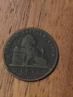 Belgische 2 cent 1870 Leopold II Roi des Belges, Postzegels en Munten, Munten | België, Ophalen, Losse munt