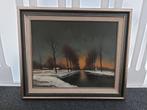 Origineel schilderij Winterlandschap - Herman Verlinden, Ophalen