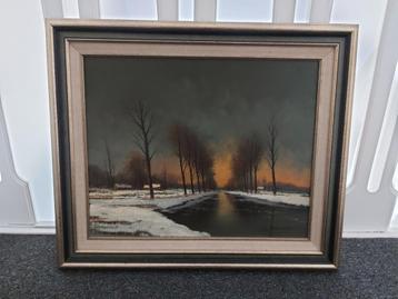 Origineel schilderij Winterlandschap - Herman Verlinden beschikbaar voor biedingen