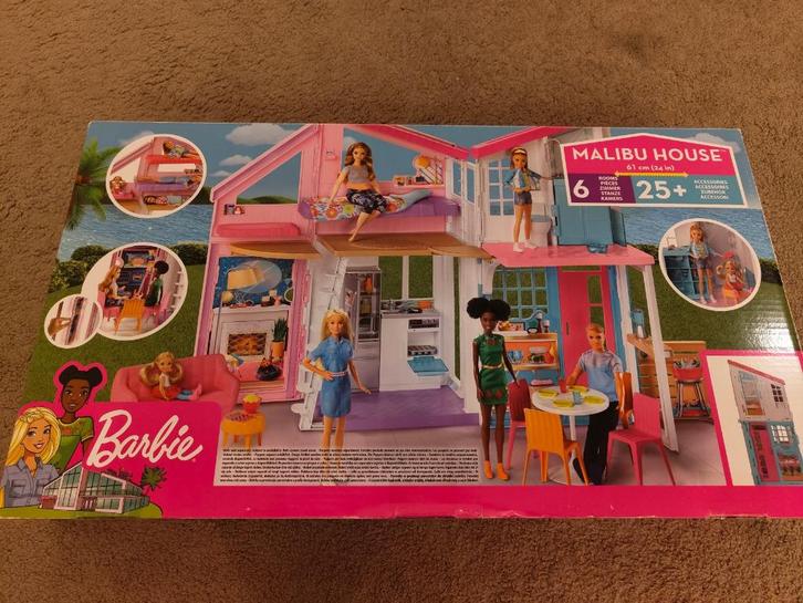 Barbie Malibu Dreamhouse compleet en onbeschadigd, Kinderen en Baby's, Speelgoed | Poppenhuizen, Nieuw, Poppenhuis, Ophalen