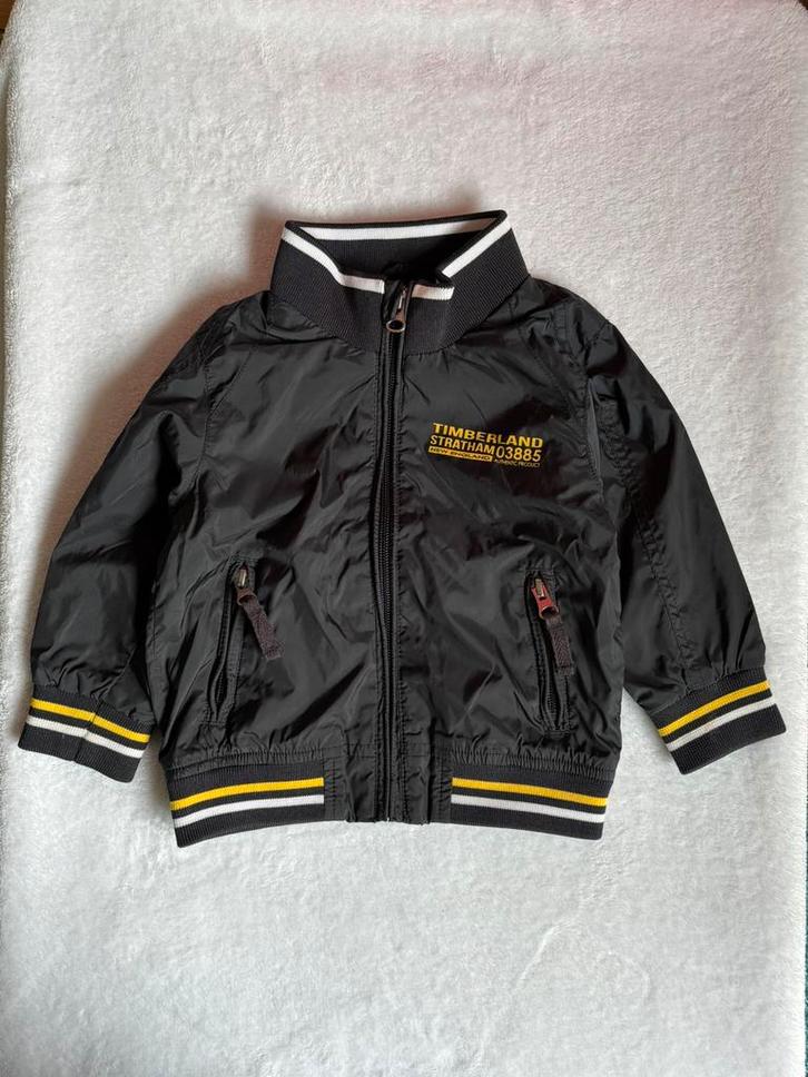 Zwart bomberjack | Timberland | 12 maanden 74cm, Kinderen en Baby's, Babykleding | Maat 74, Zo goed als nieuw, Jongetje of Meisje
