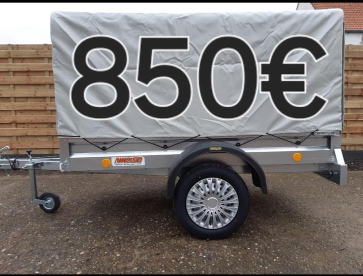 850€!!! AANHANGWAGEN REMORQUE TRAILER KAR REMORCA PRZYCZEPA, Auto diversen, Aanhangers en Bagagewagens, Nieuw, Ophalen