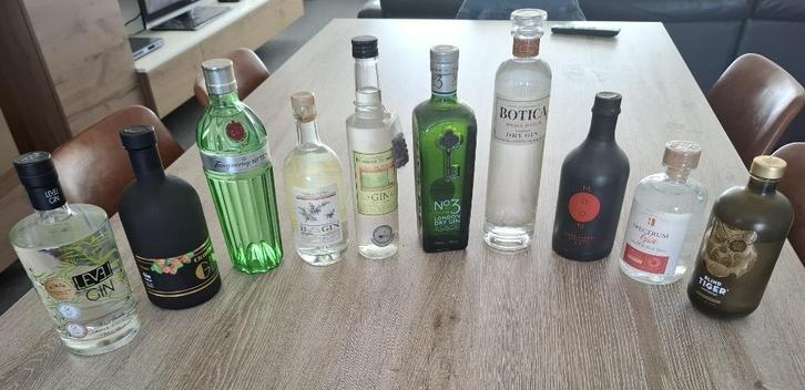 Lot van 10 flessen gin ( Nieuw & sealed ), Verzamelen, Wijnen, Nieuw, Overige typen, Vol, Ophalen of Verzenden