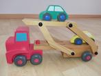 truck met auto's (hout), Kinderen en Baby's, Speelgoed |Speelgoedvoertuigen, Gebruikt, Ophalen