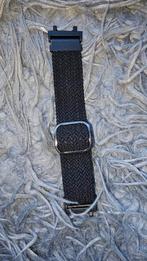 Zwart Geweven Smartwatch Bandje (Elastisch & Verstelbaar), Ophalen of Verzenden