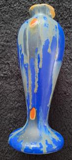blauw multicolor vaasje 22 cm, Antiek en Kunst, Antiek | Vazen, Ophalen of Verzenden