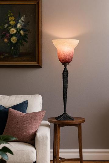 vintage Art Deco lamp pate de verre beschikbaar voor biedingen