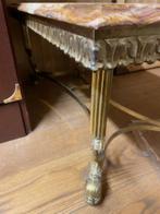 vintage salontafel, Huis en Inrichting, Tafels | Salontafels, Ophalen, Koper en marmer, Gebruikt, 100 tot 150 cm