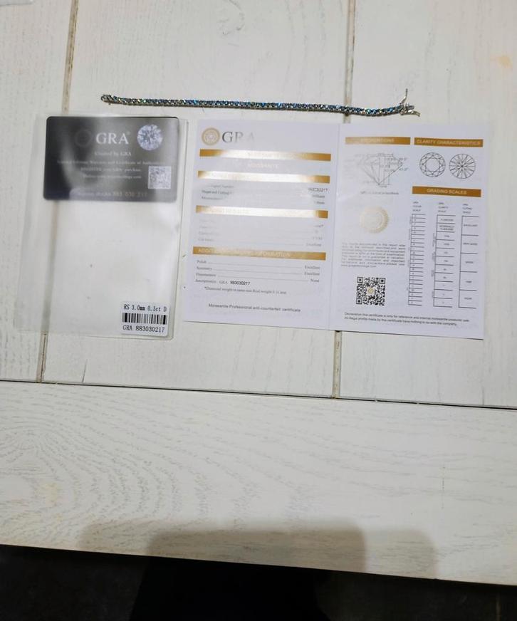 Moissanite diamanten, Handtassen en Accessoires, Edelstenen, Zo goed als nieuw, Ophalen of Verzenden