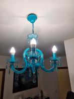 Lustre 4 branches bleu, Maison & Meubles, Comme neuf