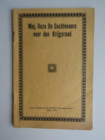 Roza De Guchtenaere, krijgsraad, 1919 beschikbaar voor biedingen