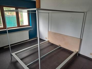 IKEA Seim lit double métal baldaquin, Enlèvement, Utilisé, Métal, 180 cm
