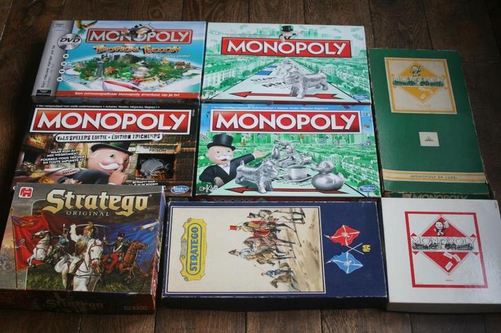 8 x monopoly (diverse versies) + stratego (nieuw en vintage), Hobby en Vrije tijd, Gezelschapsspellen | Bordspellen, Zo goed als nieuw