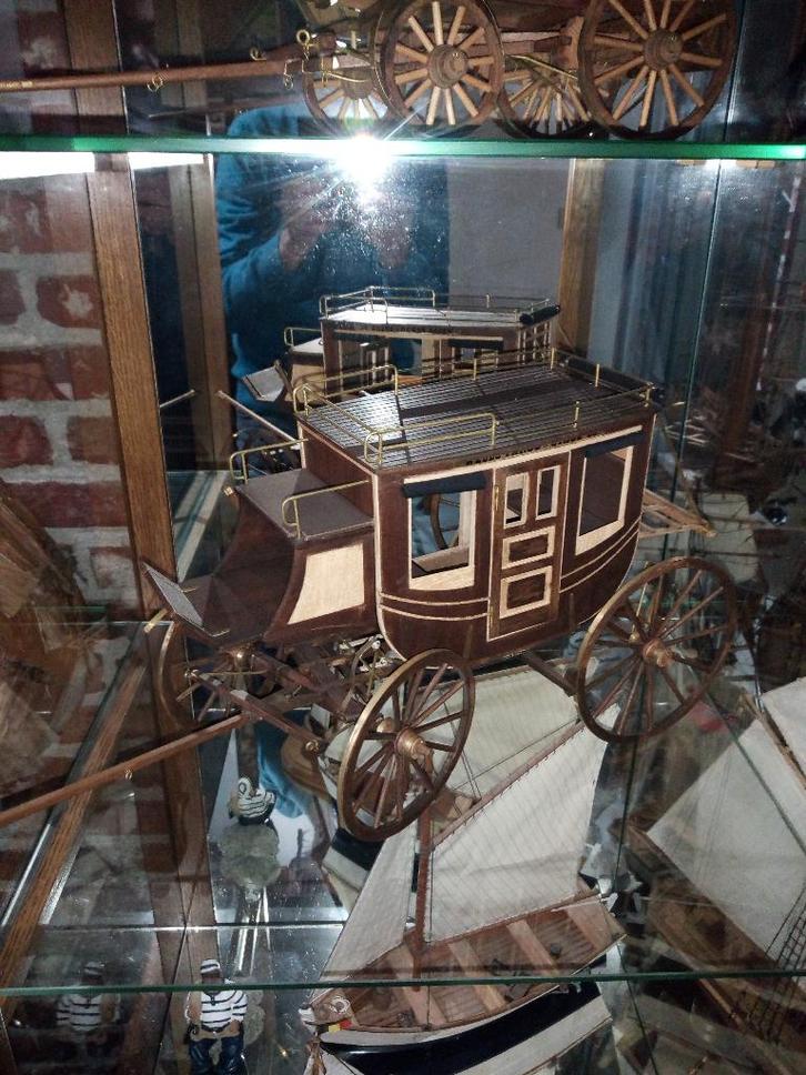 schaalmodel postkoets en huifkar, Hobby & Loisirs créatifs, Modélisme | Voitures & Véhicules, Comme neuf, Autres types, Plus grand que 1:32