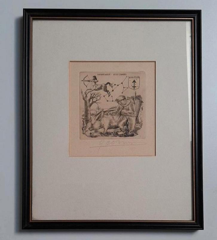 Gustaaf De Bruyne, Antiek en Kunst, Kunst | Etsen en Gravures, Ophalen of Verzenden