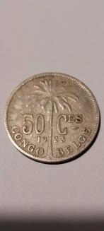 Congo belge 50 cent 1923, Postzegels en Munten, Munten | België, Verzenden, Metaal, Losse munt