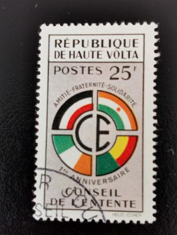Haute-Volta 1960 - drapeaux, Enlèvement ou Envoi, Autres pays, Affranchi