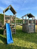 Mega speelhuis met schommel, glijbaan, brug Jungle Gym, Kinderen en Baby's, Ophalen, Gebruikt, Hout