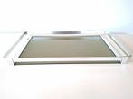 Vintage MB Italy aluminium smoked glass tray dienblad, Ophalen of Verzenden, Zo goed als nieuw
