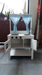 Ikea SPISIG Keukentje met gordijnen, krijtbord en toebehoren, Gebruikt, Speelkeuken, Hout, Ophalen