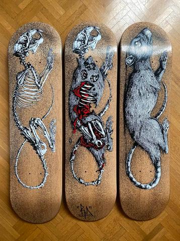 Set de skateboard ROA Decay signé  disponible aux enchères