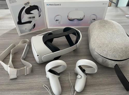 Meta Quest 2/256GB/Elite strap/Oculus Travel Case/ accesoire, Games en Spelcomputers, Virtual Reality, Zo goed als nieuw, Ophalen