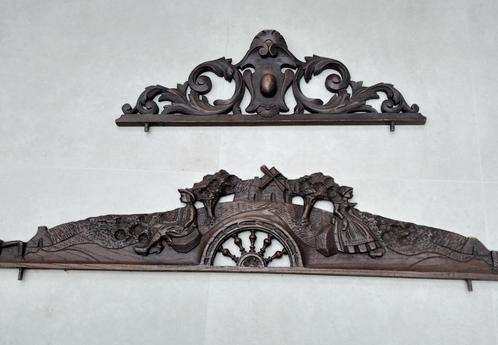 Antieke franse frontons in hout, Antiek en Kunst, Antiek | Spiegels, Ophalen