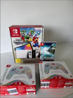 NINTENDO SWITCH OLED ZOALS NIEUW + 2 CONTROLLERS + ZELDA, Games en Spelcomputers, Ophalen, Zo goed als nieuw