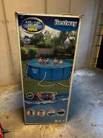 ZWEMBAD - Bestway max steel pro 4.57m x 1.22m, Tuin en Terras, Rond, 300 cm of meer, Zo goed als nieuw, Ophalen