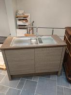 Toonzaalmodel keukenmeubel met spoelbak 'Franke', Neuf, Sans poignée, Synthétique, Gris