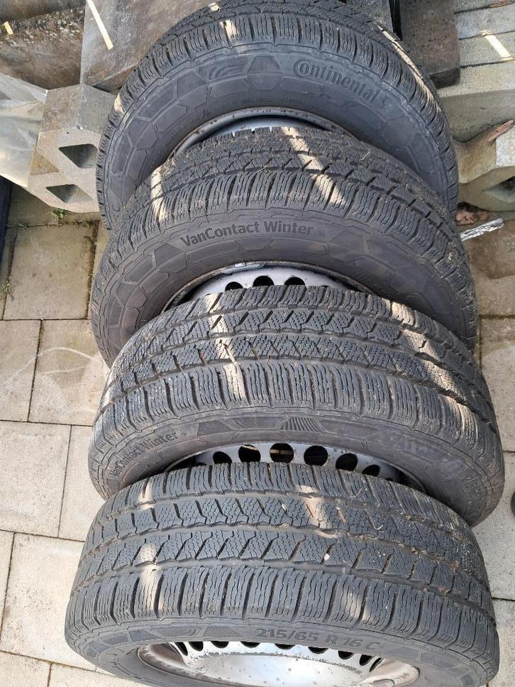 Winterbanden op velg VW Transporter, Auto-onderdelen, Banden en Velgen, Banden en Velgen, Winterbanden, 16 inch, 215 mm, Bestelwagen