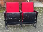 Retro cinemastoelen in rood fluweel, Antiek en Kunst, Ophalen of Verzenden