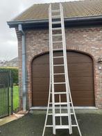 Aluminium ladder 3x15 treden ., Doe-het-zelf en Bouw, Ladders en Trappen, Ophalen, Gebruikt, Ladder, Opvouwbaar of Inschuifbaar