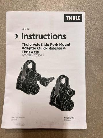 Thule Veloslide adapters steekas, Ophalen, Zo goed als nieuw
