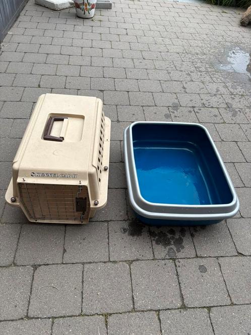 Kattenbak + transportbox voor kat – goede staat, Dieren en Toebehoren, Transportboxen, Zo goed als nieuw, Ophalen