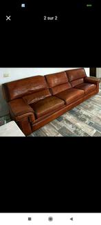 Divan en cuire de buffle 220 cm, Enlèvement, Utilisé