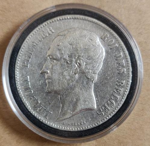 5 Frank Koning LEOPOLD I blootshoofd 1849, Postzegels en Munten, Munten | België, Losse munt, Zilver, Zilver, Ophalen