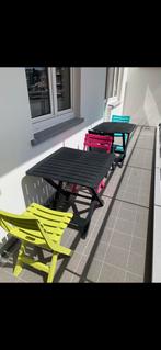 Tables de jardin noires, Jardin & Terrasse, Tables de jardin, Enlèvement, Utilisé, Carré, Plastique