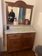 Antieke lavabokast met spiegel, Huis en Inrichting, Ophalen, Zo goed als nieuw